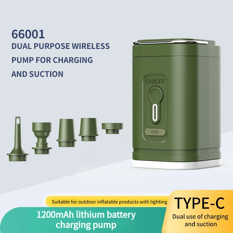 

Портативный ручной электрический воздушный насос со легким насосом для накачивания, наружным воздушным компрессором, кроватью на воздушной подушке, накачкой мяча для плавания