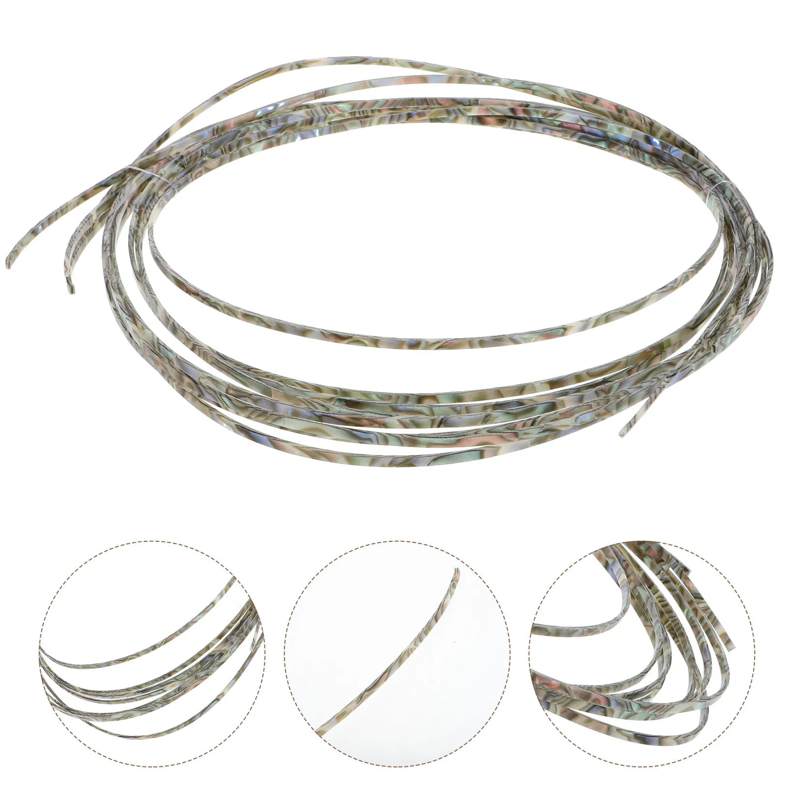 

4Pcs Guitar Edge Trim Plastic Binding Purfling Strip 3mm Decorative Guitar Binding Repair Tool for Acoustic Classical Guitars