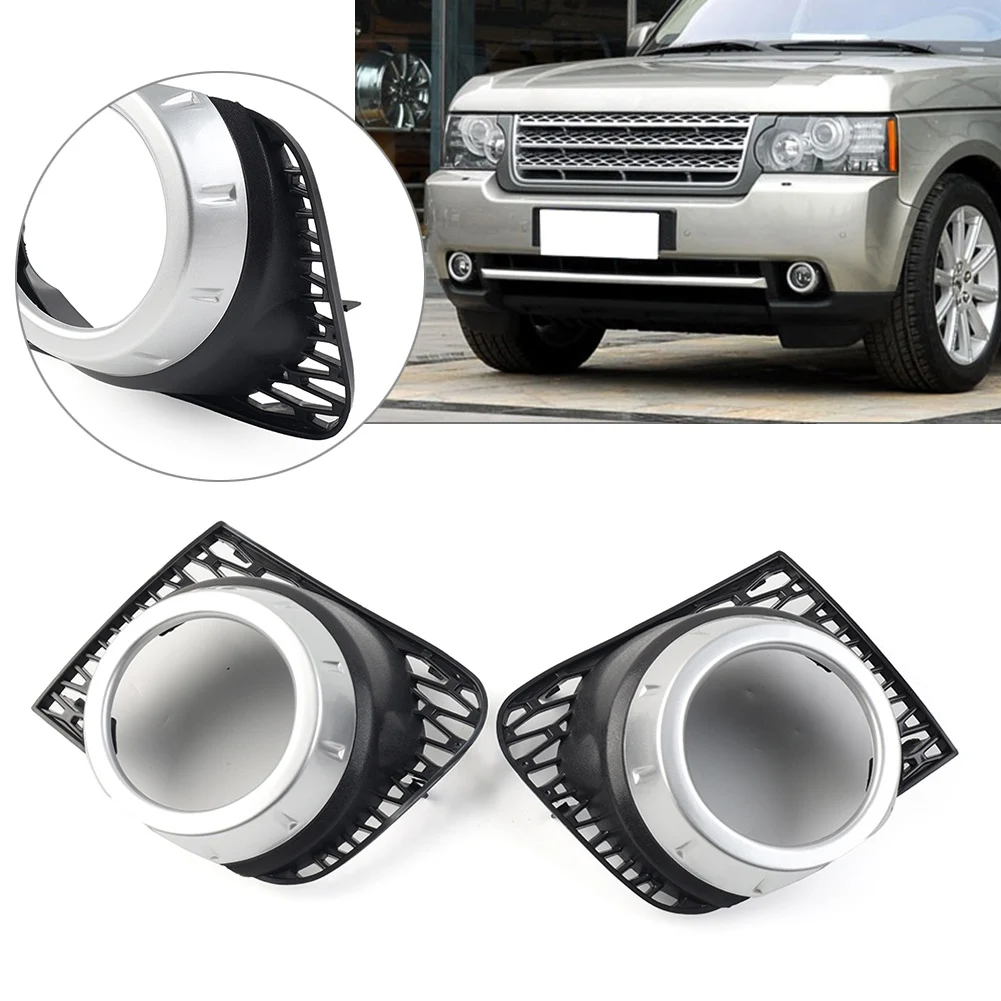 Luces antiniebla para coche Land Rover Range Rover, accesorios de cubierta de bisel, marco de lámpara antiniebla, parrilla, 2010, 2011, 2012, negro y plateado