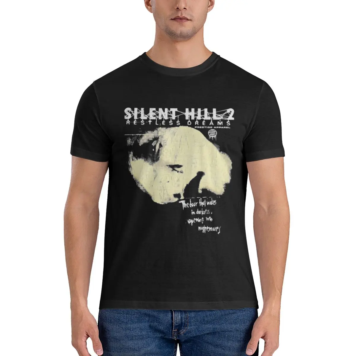 Funny Restless Dreams T-Shirts for Men Round Collar Cotton T Shirts Silent Hill Short Sleeve Tees New Arrival Tops