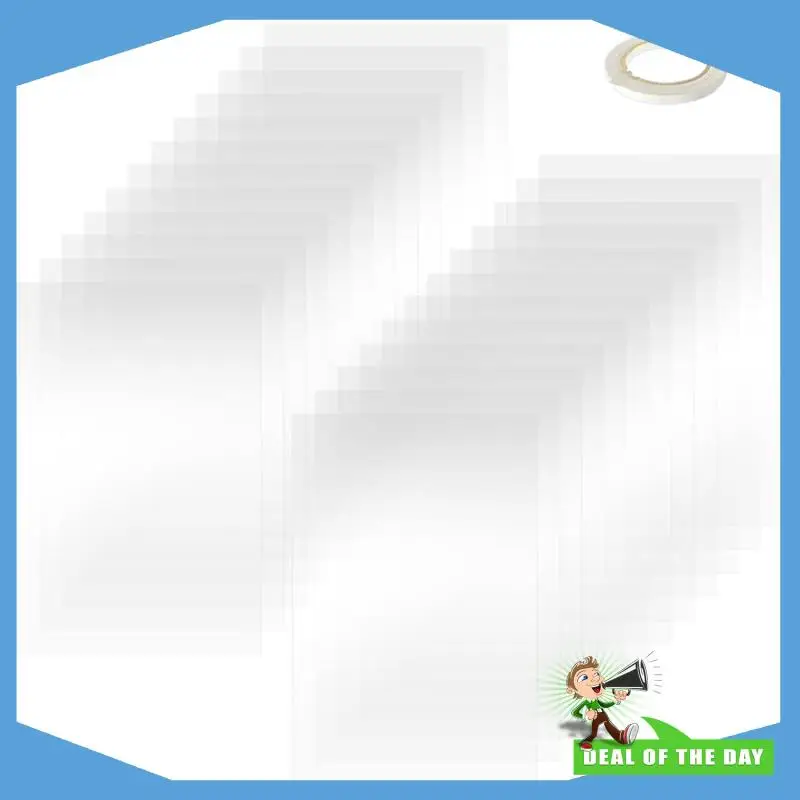 

24-Hour Delivery Sandblasting Cabinet Mirrors Protection Film- Clear 23In X 11In 24 PCS Set With Double Sided Adhesive Tape Roll