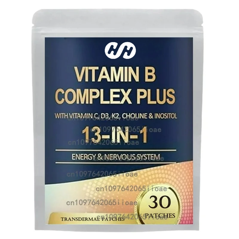 

30 пластырей с комплексным витамином Б, прозрачные пластыри для женщин, иммунитет, энергии