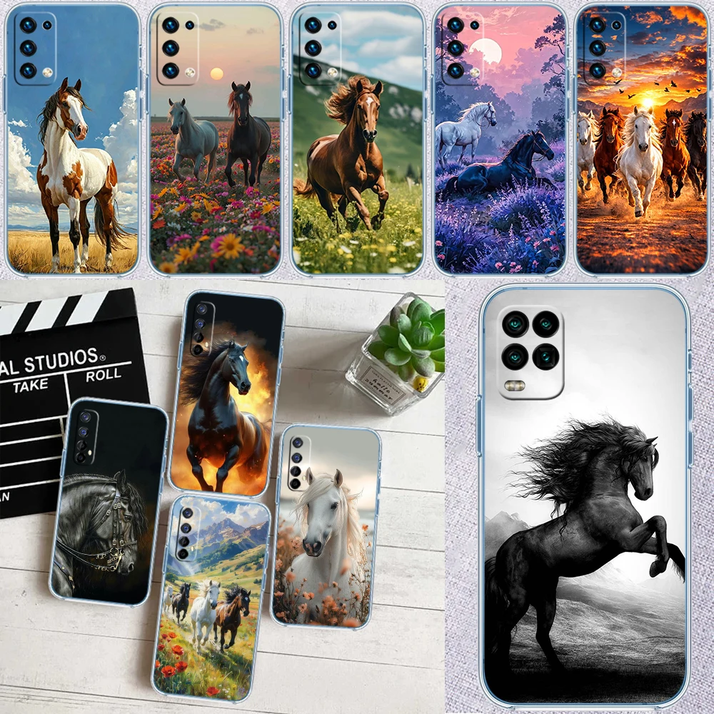 AR36 Fine Horse - Funda transparente para teléfono Motorola Moto G7 G8 G9 G84 G85 G73 G24 G15 Z2 Play Power Plus