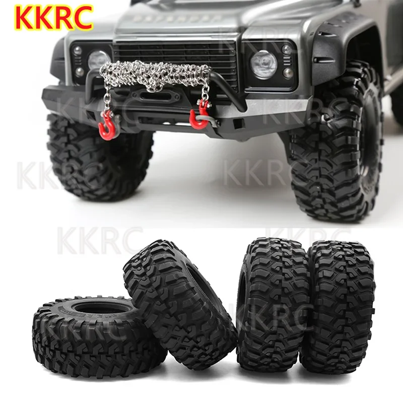 GGRC 4 Pcs 2.2 Inch Rubber Tyres Wheel Tires 130*50MM For 1/10 RC Rock Crawler Axial SCX10 RR10 Wraith Traxxas TRX4