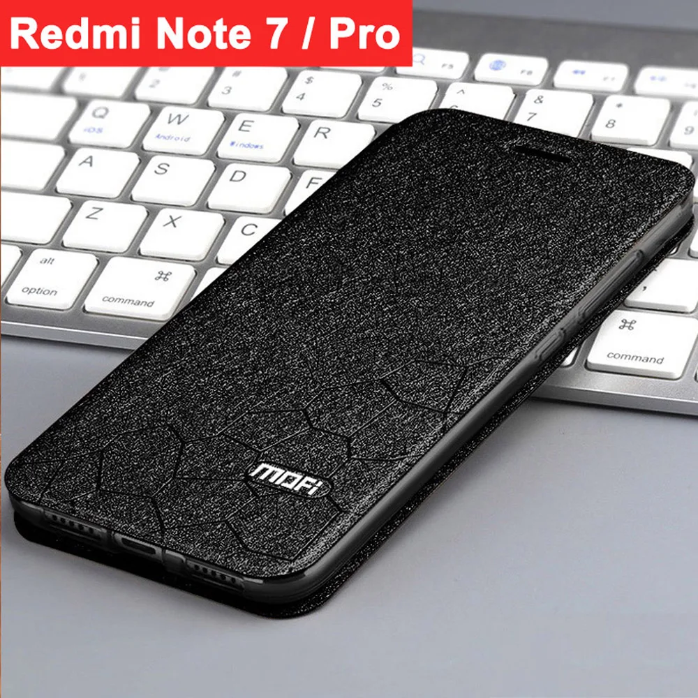 

flip case for redmi note 7 case redmi note 7Pro cover tpu mofi leather stand back book fundas luxury redmi note 7 full cover bag