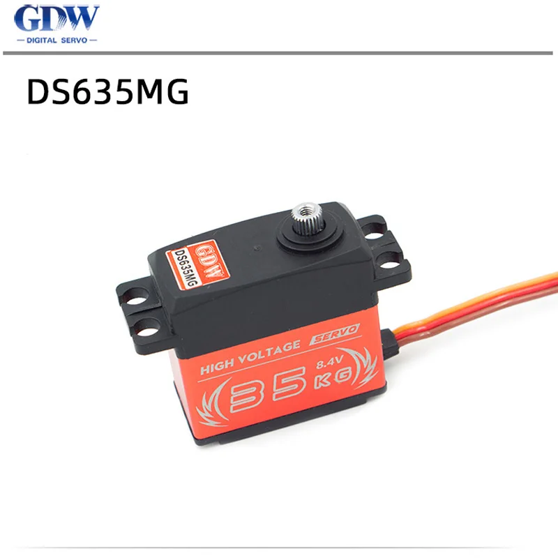 GDW DS635MG Servo digital sin núcleo de 35 kg Servo de robot de avión RC con engranaje de metal