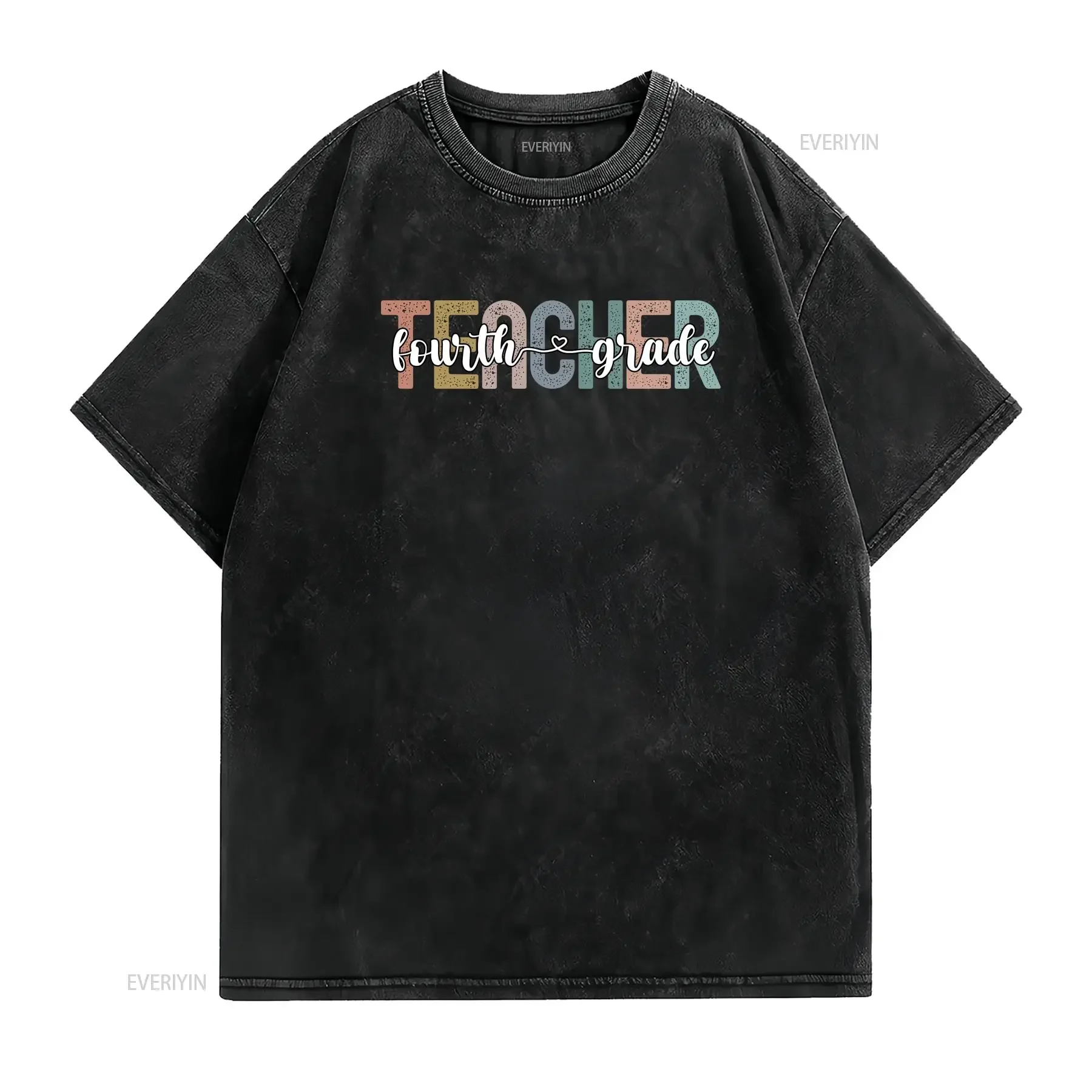 Fourth Grade Teacher T Shirt 4th Appreciation Back To School New Elementary Team Teachers vintage Washed fashion Soft Stylish