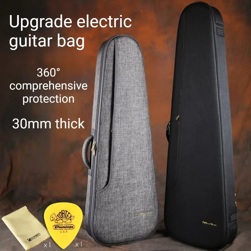 

Утолщенная сумка для электрогитары, водонепроницаемая, ударопрочная, портативная сумка для электробаса, аксессуар для музыкальных инструментов