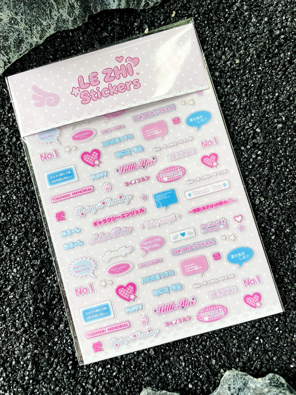 Cartoon Anime Japan Korean English Letter Pvc Nail Art Sticker Ultra-Thin Self-Adhesive Slider Notebook Stationery Stickers