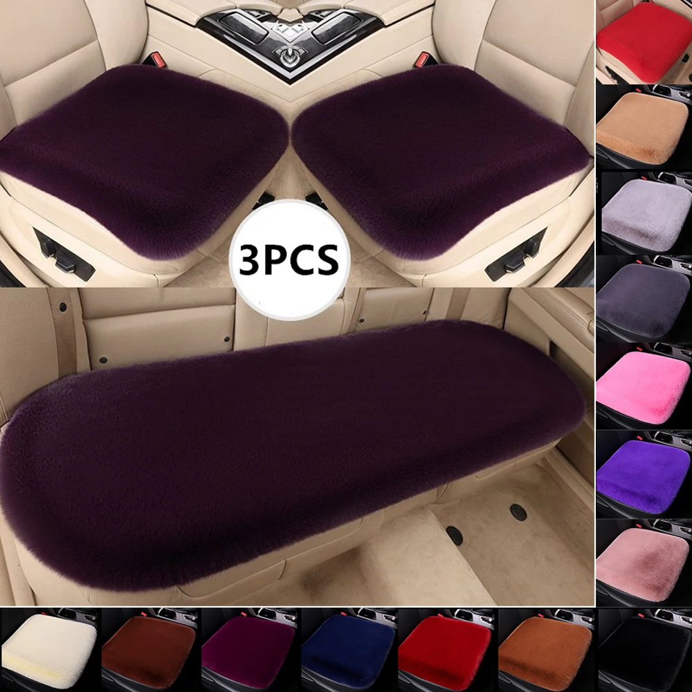 Cojín de felpa para coche, funda de asiento de lana para Chevrolet Orlando Equinox silverado Suburban Sonic LT-RS Sail Spark Trax Traverse Tahoe