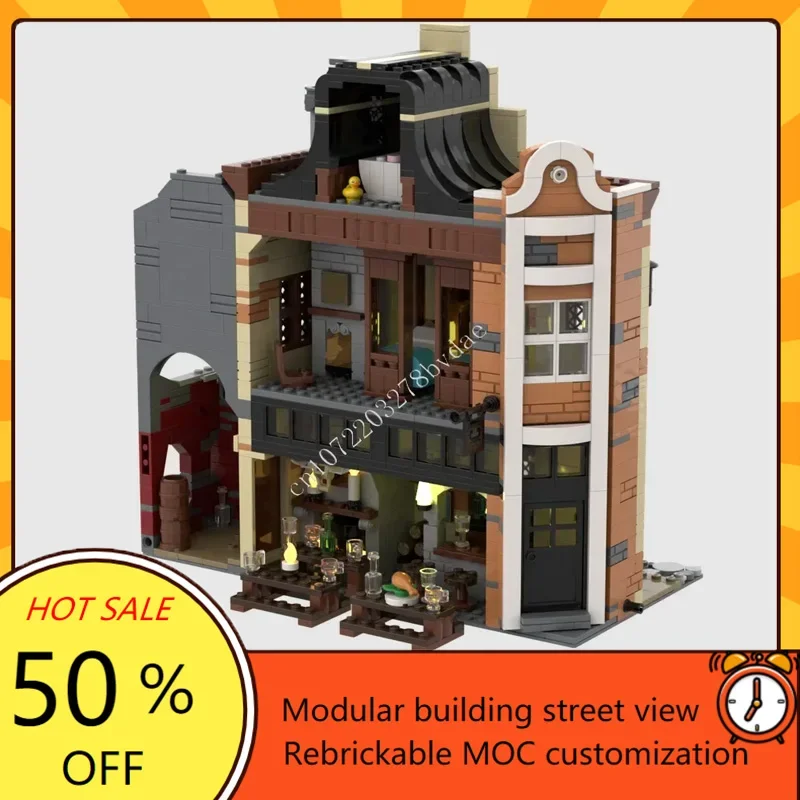 

1388PCS The Leaky Cauldron Modular MOC Creative street view Model Building Blocks Architecture DIY Education Assembly Toys Gifts