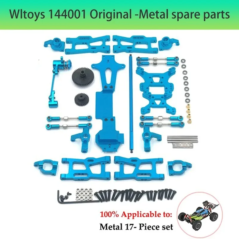 Ammortizzatore anteriore e posteriore in metallo alluminio per WLtoy 1/14 144001   1316 Parte di aggiornamento del camion per percorsi brevi cingolati per auto RC