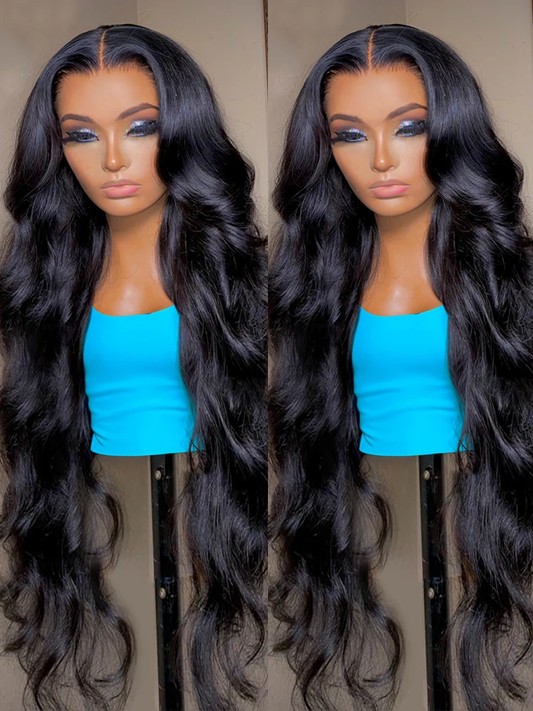 40 46Inch High 250 Density 13x6 Body Wave Lace Frontal Human Hair Wig Brazilian Wavy 13x4 Hd Lace Front Human Hair Wig For Women