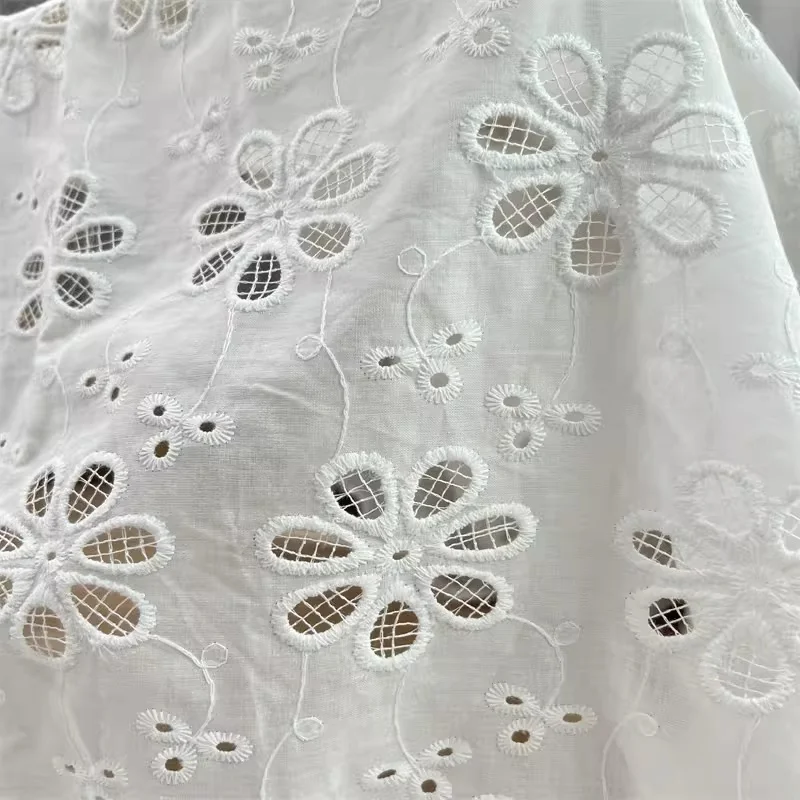 

Openwork embroidered lace water-soluble fabric, embroidered Lolita cotton fabric with embroidered patterns
