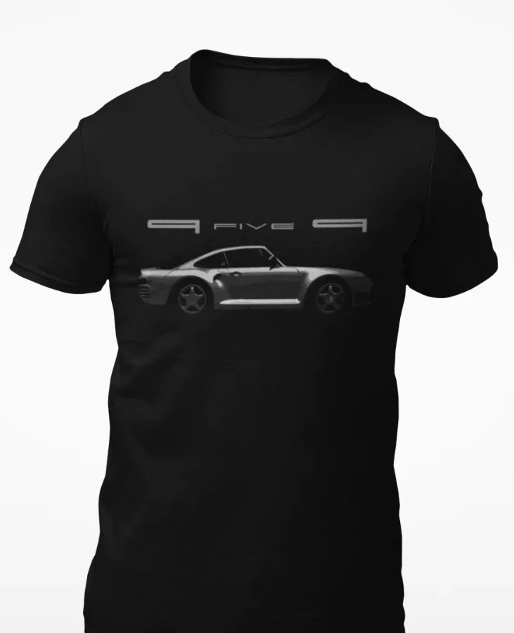 

Ретро PSR 959 Twin Turbo Supercar футболка с коротким рукавом повседневная 100% хлопок с круглым вырезом летняя мужская футболка размер S-3XL