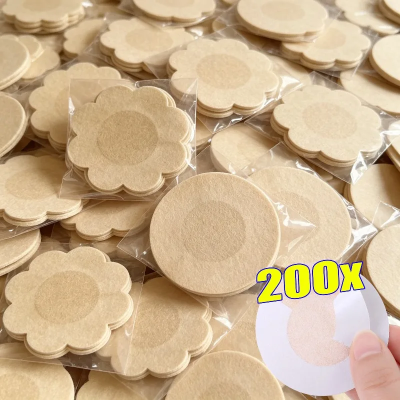 Disposable Invisible Nipple Covers Thin Breathable Adhesive Pasties Anti-chafing Disposable Breast Pad for Dress Swim Daily Wear