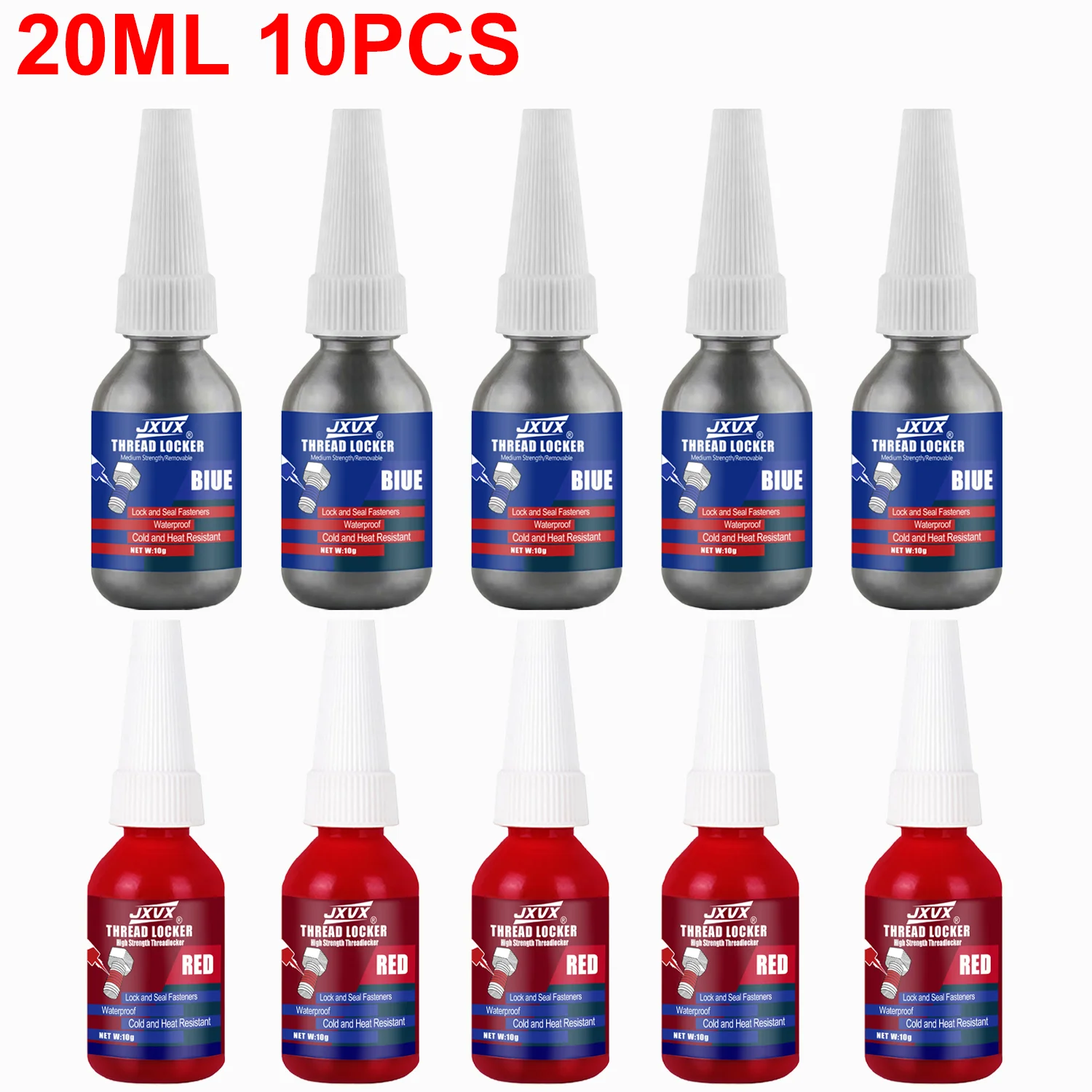 JXVX 4/5/10PCS 20ML Quick Drying Thread Glue, Thread Locking Agent, Anaerobic Adhesive, Corrosion Resistant, Anti-Peel Glue