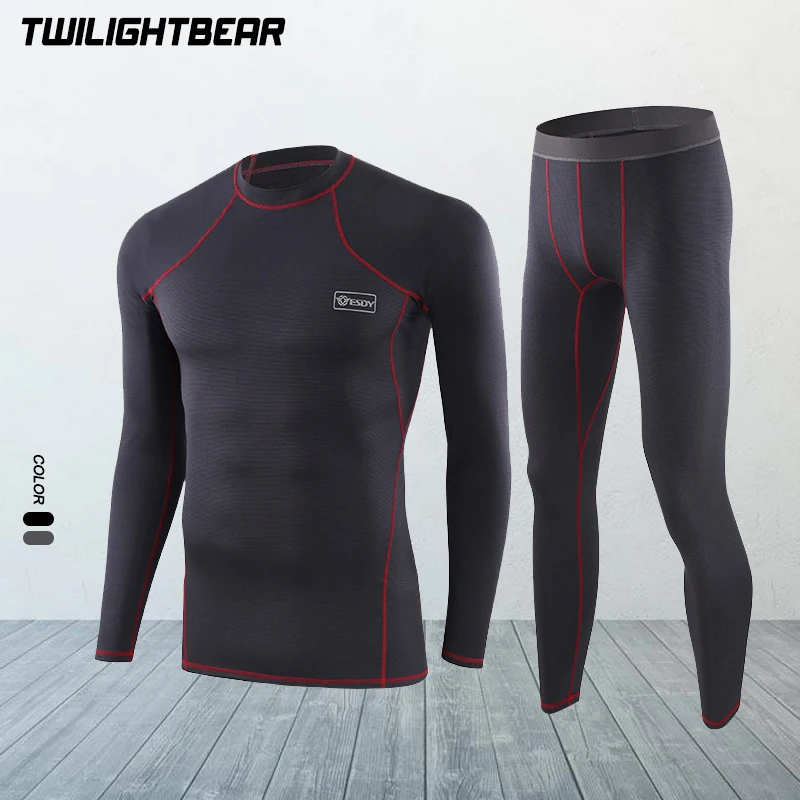 Winter Thermal Underwear Suit Quick Drying Warm Sports First Layer Men Clothing Elastic Long Johns S-3XL A2F158