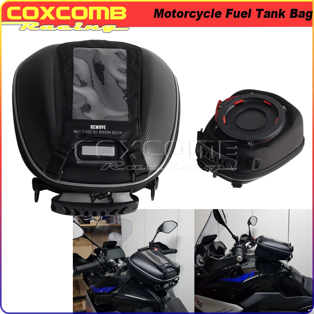 

Motorcycle Black Ring Mount Directly Fuel Filler Casing Fuel Tank Bag For YAMAHA MT-09 MT-09 Tracer 900/GT FZ-09 FJ-09 2014-2022