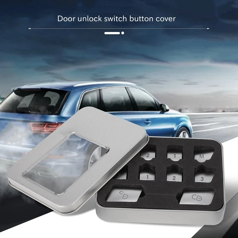 12Pcs Car Door Seat Memory Lock Buttons Covers Stickers For Mercedes Benz CLA/GLA/GLK/GLE/CLS/GL/ML/A/B/E image 6