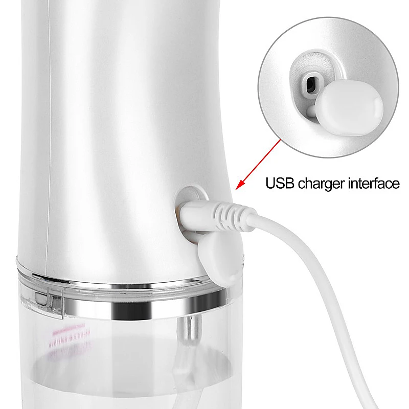 Miệng Irrigator 3 Chế Độ Sạc USB Nha Khoa Nước Flosser Chống Nước Nha Khoa Nước Đầu 240ML Nước Răng Bụi