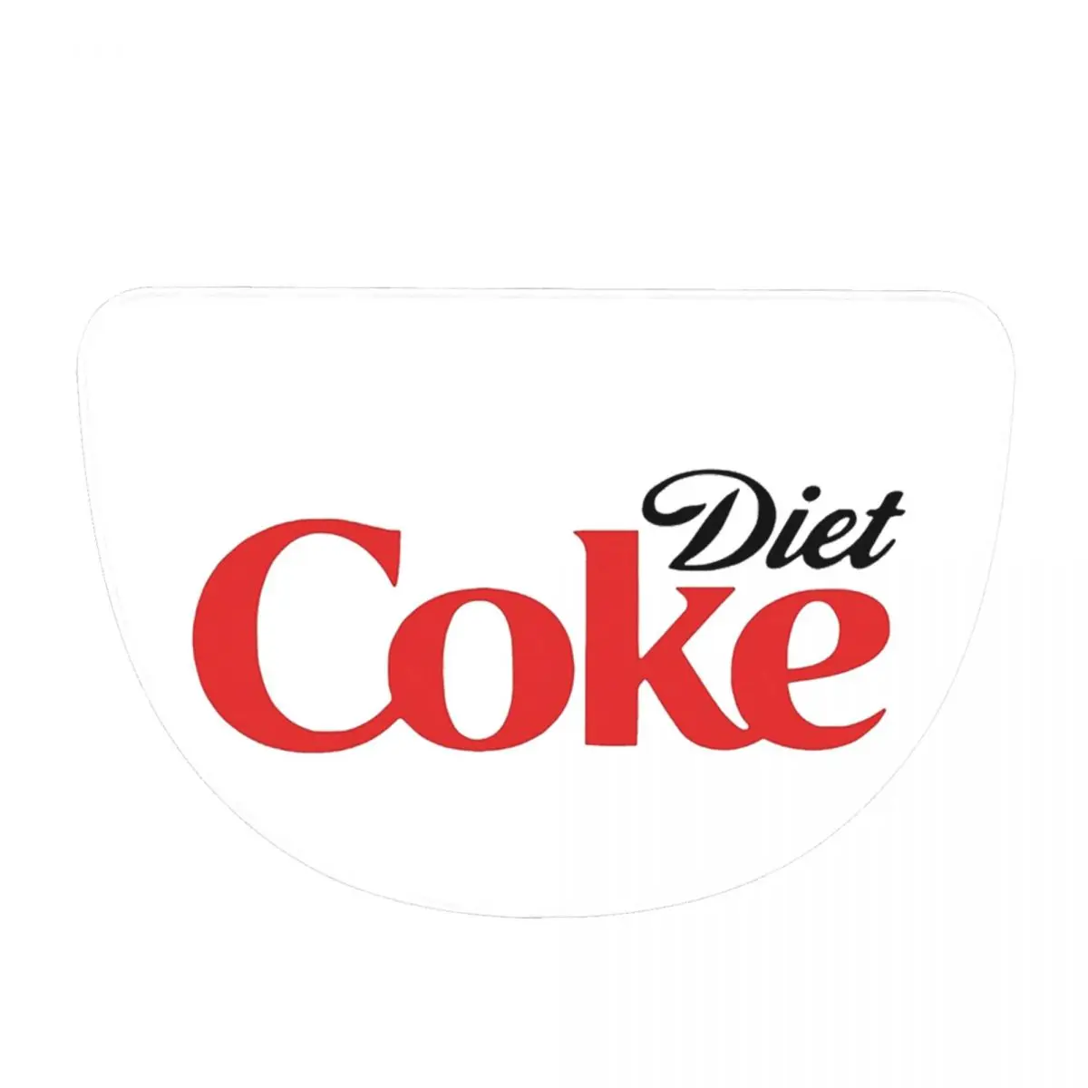 Coke Funny Lover Diet Soft Flannel Half Round Doormat Non Slip Bathroom Mat Absorbent Floor Carpet for Living Room