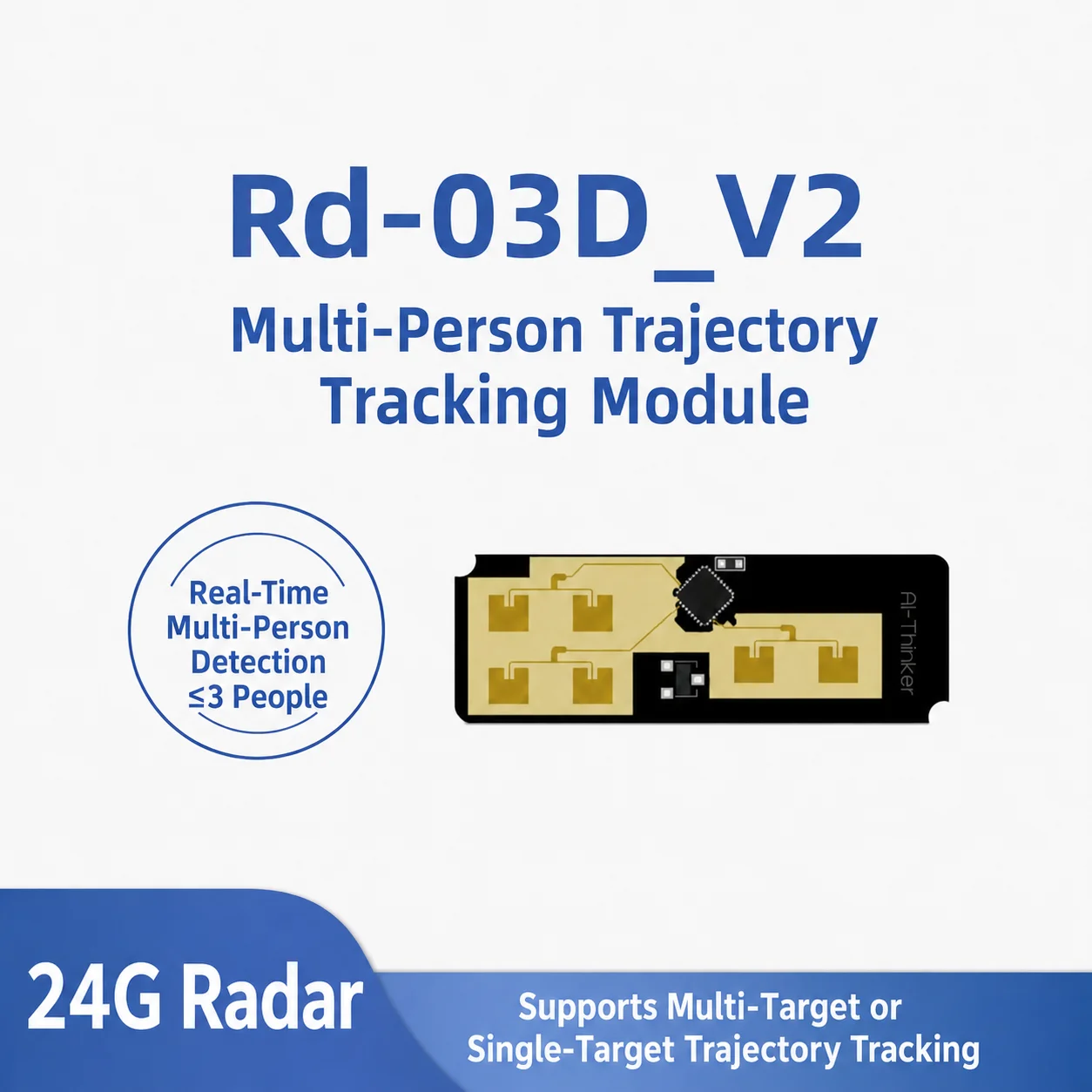 Rd-03D_V2 24G Multi-Target Human Motion Tracking Radar Module with Onboard PCB Antenna