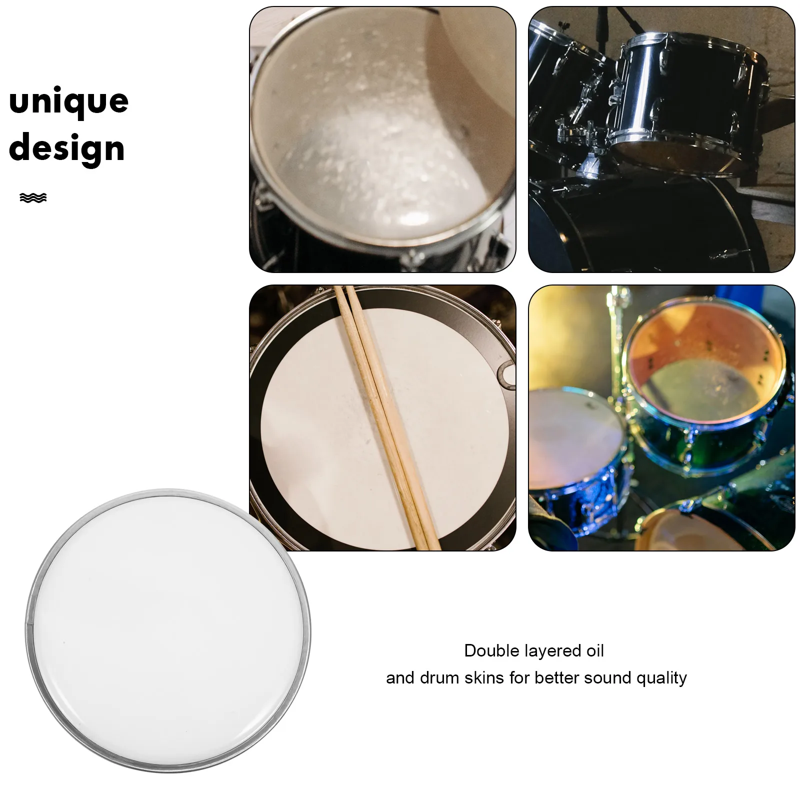 

Double-layer Drum Skin Jazz Musical Instrument Parts Snare Head Packages Drumhead