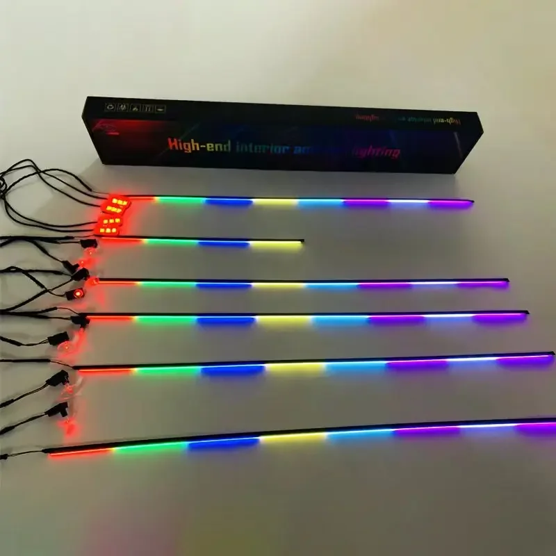 Kingshowstar Symphony 18/22 in 1 LED Ambient Light Flexible Optic Fiber Acrylic Strip 12V Car Accessory Foot Light！