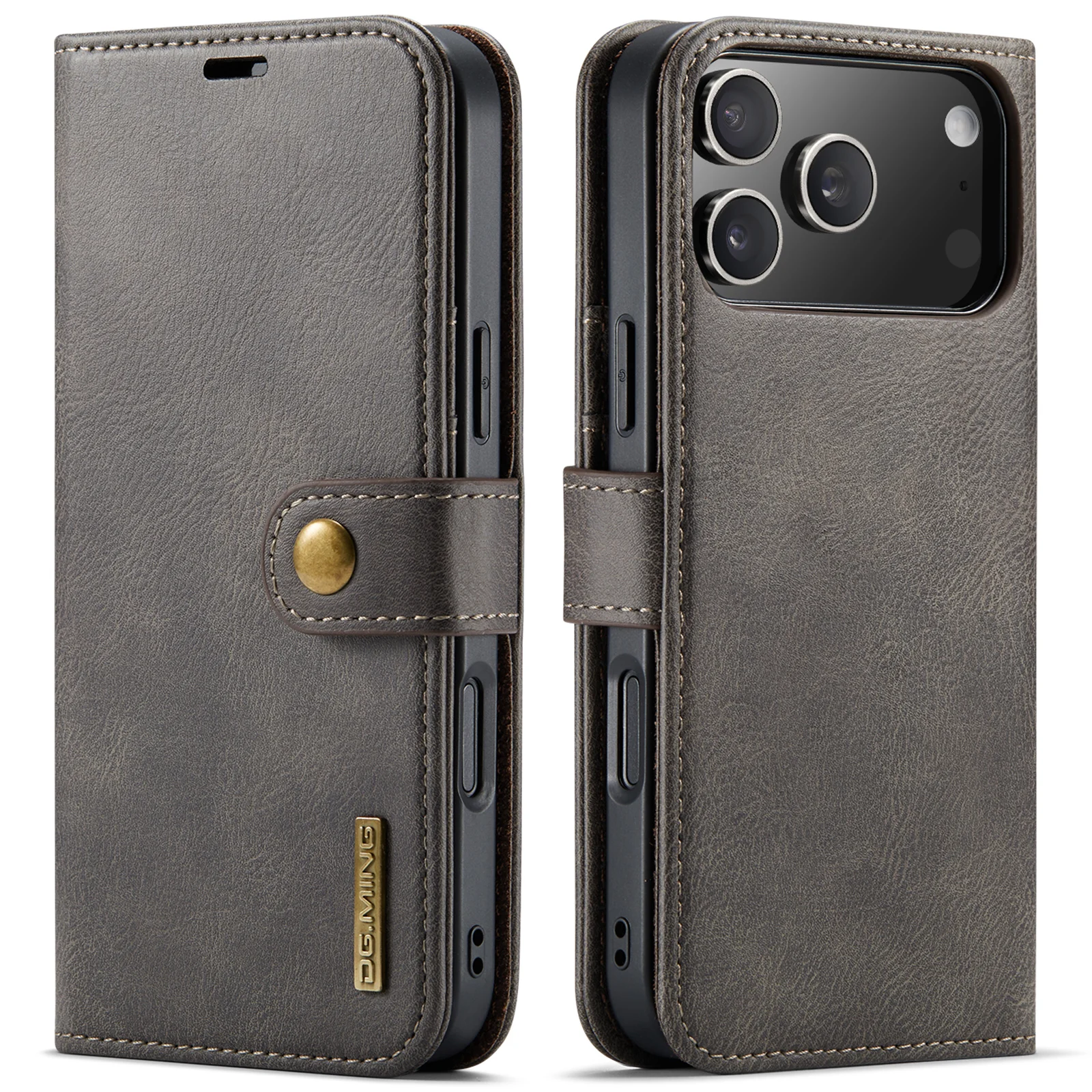 

Роскошный съемный кожаный чехол DG.MING 2 в 1, для iPhone 17 Pro Max 17 Pro 17 Air 17, противоударный чехол-книжка Bolio с магнитной откидной крышкой