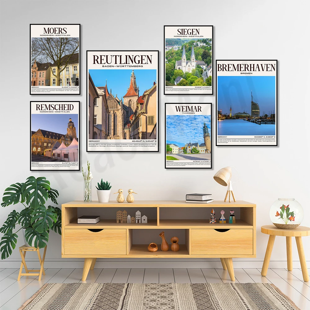 Salzgitter, Hildesheim, Siegen Skyline, Morse, Remscheid, Bergisch Gladbach, Koblenz, Bremerhaven, Reutlingen, Wei Ma City Poste