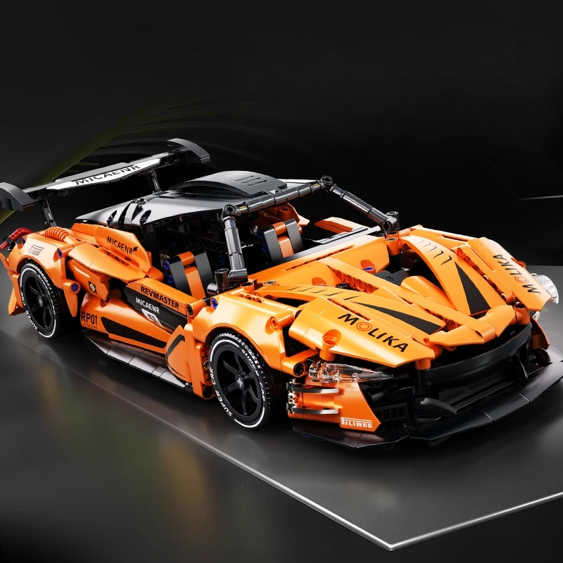 1:14 DIY Technical City Super Sports Racing Car Model Building Blocks MOC Assemble Bricks Toy Birthday Gift Set 1100pcs