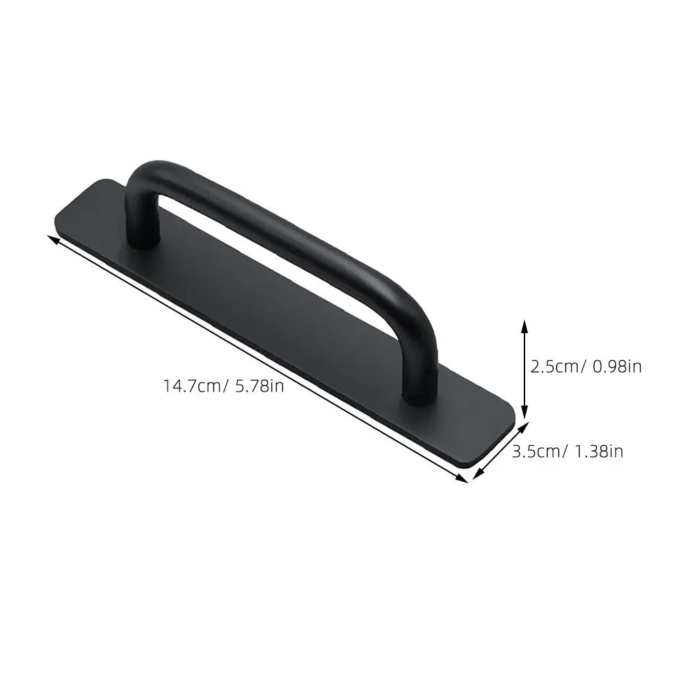 2Pcs Long Handle Adhesive Stick on Cabinet Handles Peel and Stick Sliding Door Handles Bathroom Kitchen Drawer Pulls Hardware