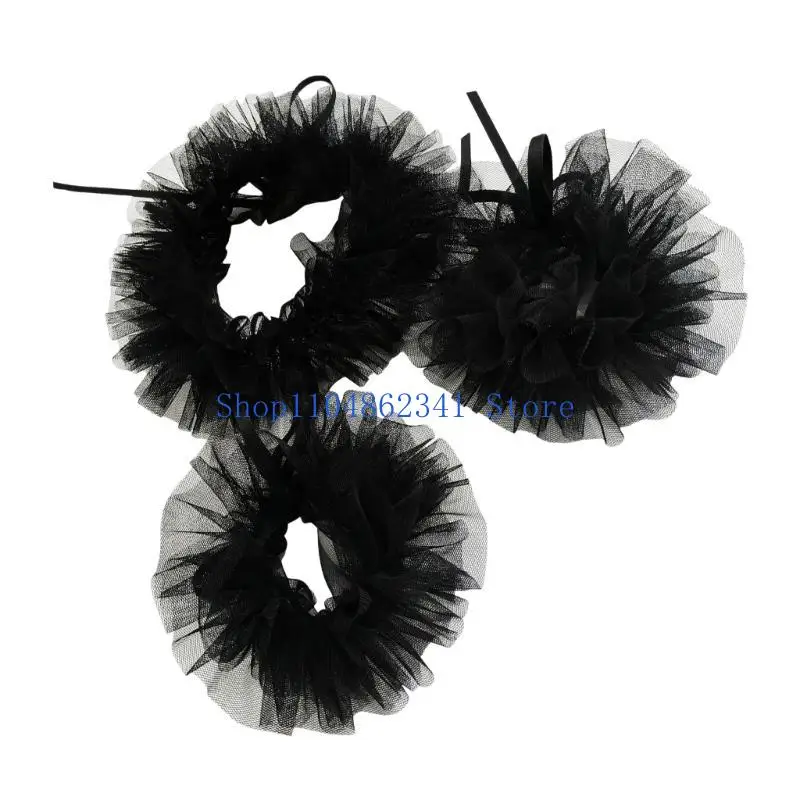 

5asd Элегантные сетчатые воротнички и манжеты на запястья для исторических событий и средневековых костюмов, колье с накладным