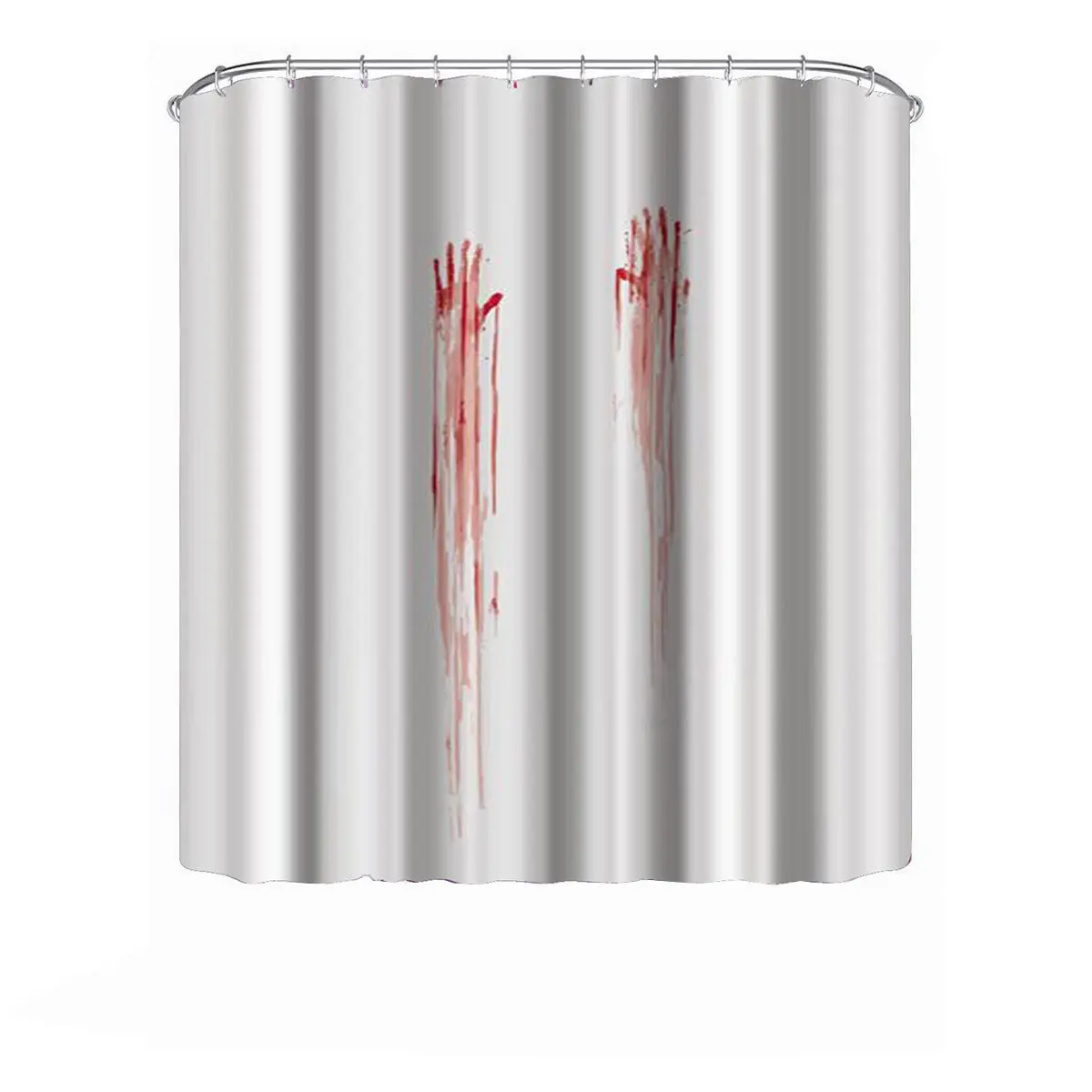 

Водонепроницаемая текстурированная занавеска для душа с принтом кровавых отпечатков рук для Хэллоуина, декора дома, паба, общежития, подарок в стиле хоррор