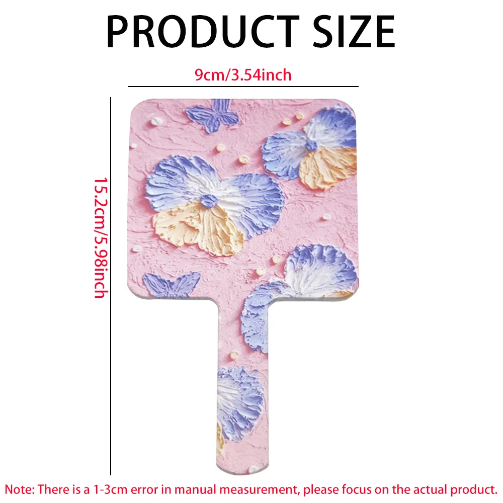 مرآة مكياج محمولة على شكل زهرة للنساء والفتيات، مرايا صغيرة للوجه، أدوات تجميل على الطاولة #2