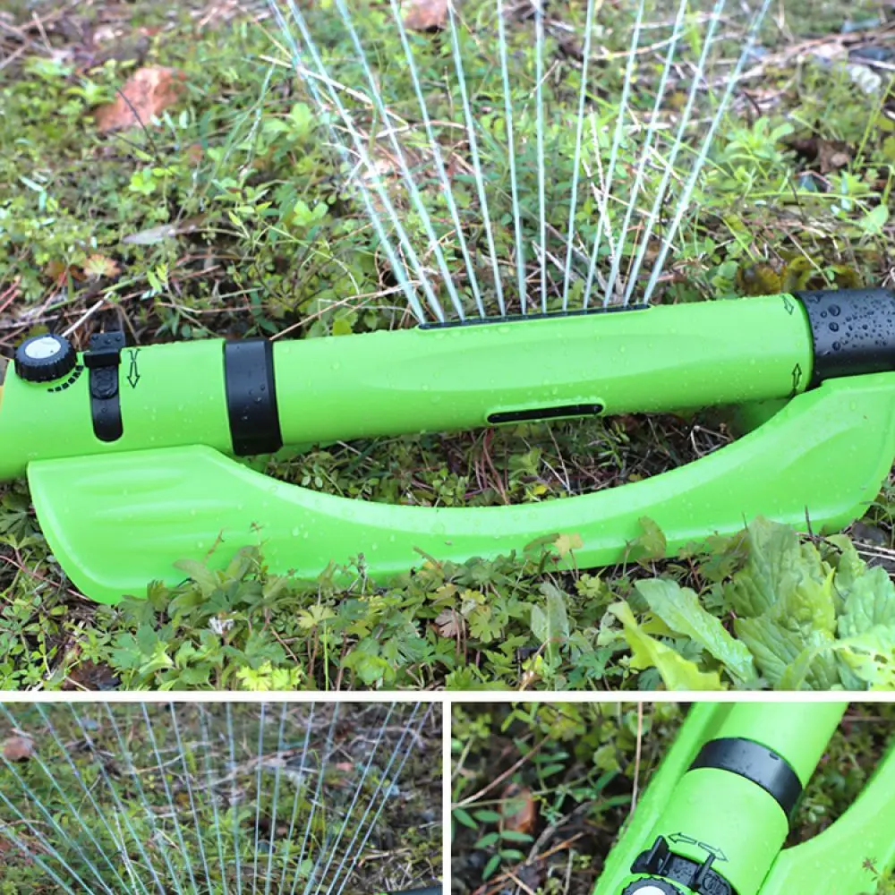 Adjustable Garden Oscillating Sprinkler Watering System Lawn Irrigation Sprayer Three In One Plastic Water Tool