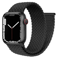 Braided Solo Loop Strap For Apple watch Band 45mm 44mm 49mm 40mm 41mm 38mm 42mm Elastic bracelet iWatch series 9 8 7 se Ultra 2
