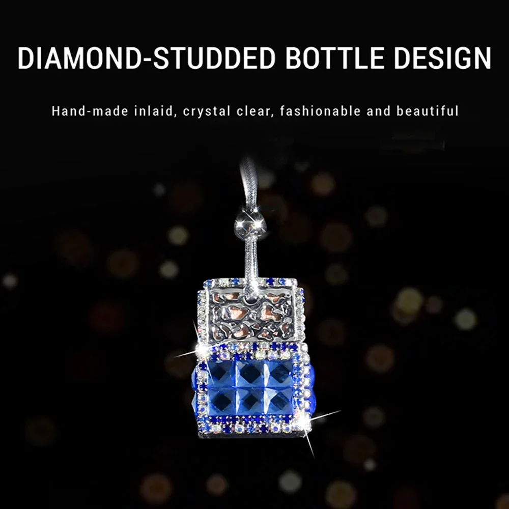 Car Decoration Accessories Rearview Mirror Perfume Hanging Bottle Crystal Auto Rear View Mirror Pendant Decor for Women Ladies - Image 5