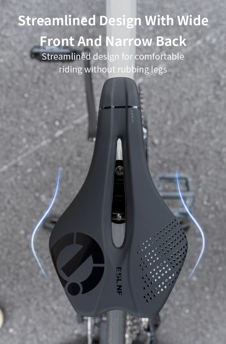 Universeller hohler Fahrradsattel, bequemer, stoßdämpfender Fahrradsitz, rutschfest, verschleißfest, für MTB-Rennradfahren – Detail 8