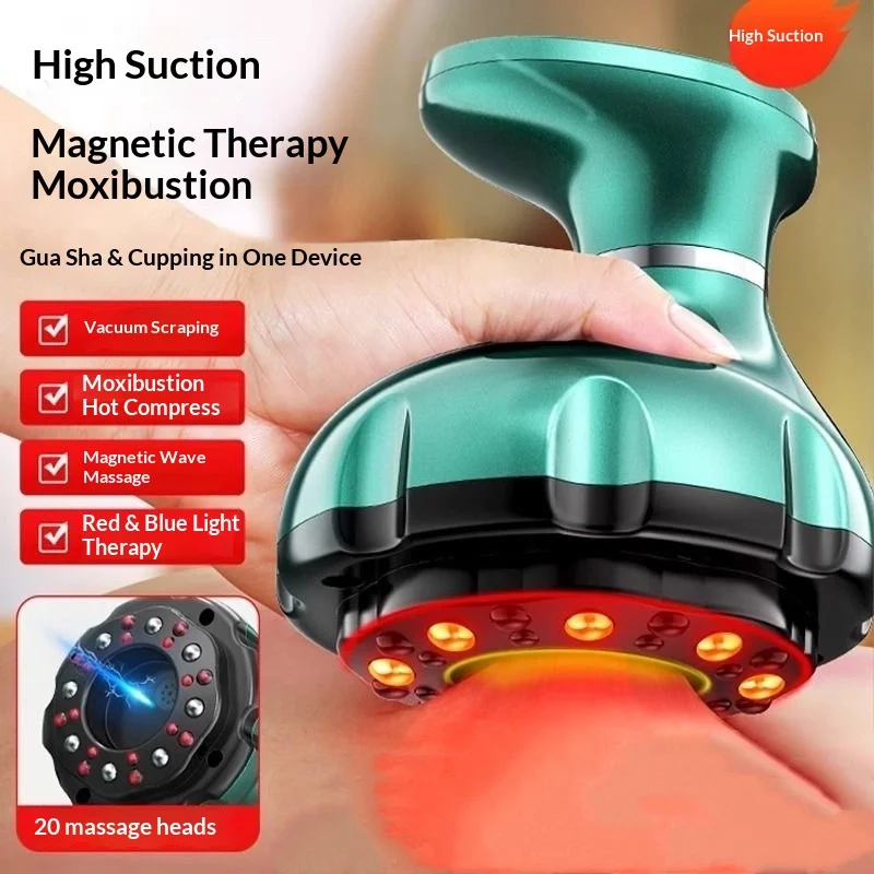 Electric Bian Stone Gua Sha Board, Heating Vibration Massager, Full Body Facial Scraping Therapy Device Home Beauty Relax