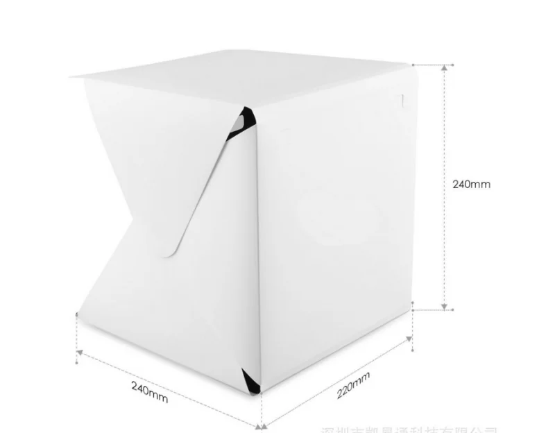 Faltbare Fotobox tragbare Licht box Fotografie Fotostudio Kits LED Hintergrund beleuchtung Top Öffnung Produkte Kamera Aufnahme Fotobox