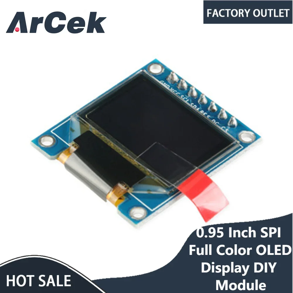 

0.95 Inch SPI Full Color OLED Display DIY Module 0.95" RGB 96x64 LCD For Arduino SSD1306 Driver IC Top Quality