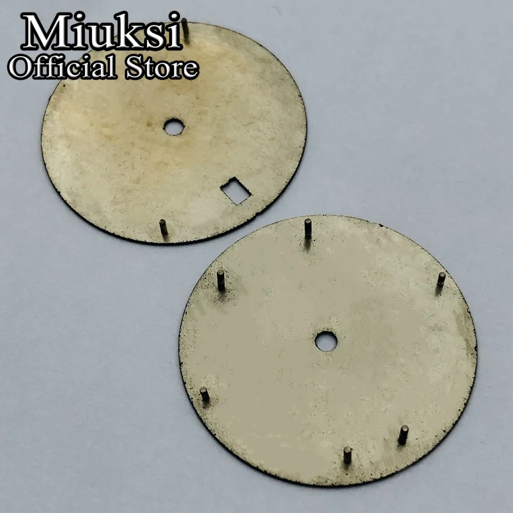 Miuksi 29mm black sterile dial green luminous fit NH35 NH36 ETA 2824 2836 Miyota8215 821A Mingzhu DG2813 3804 PT5000 movement