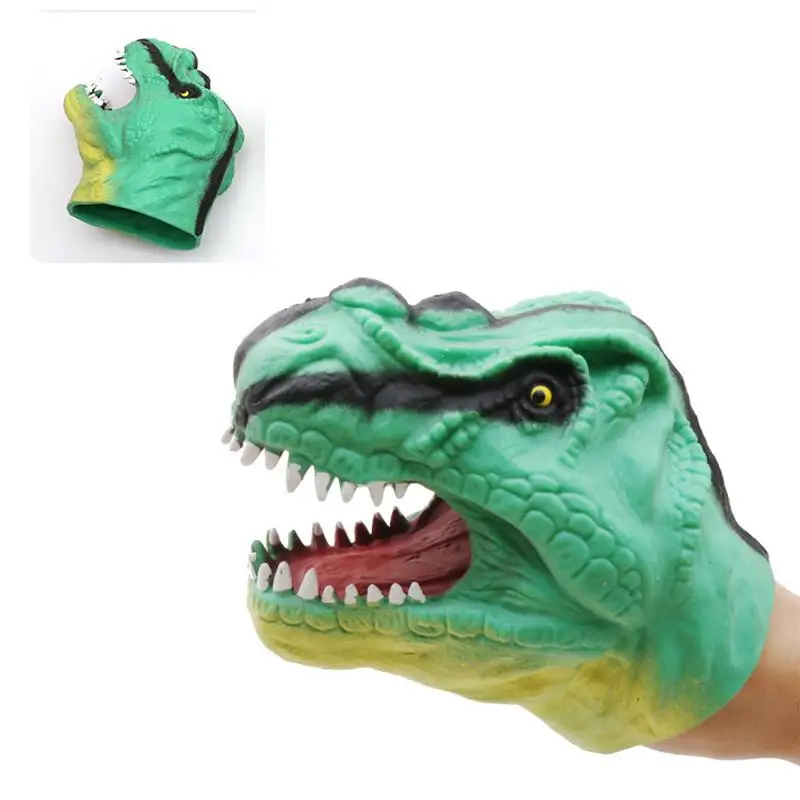 Dinosaur Hand Puppet Realistic Cartoon Animal Hand Toy Soft Rubber Animal  Animal Animation Puppet Toy Boy Shark Birthday Gifts