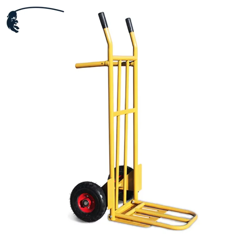 two-wheel pneumatic tire bag transportation trolley