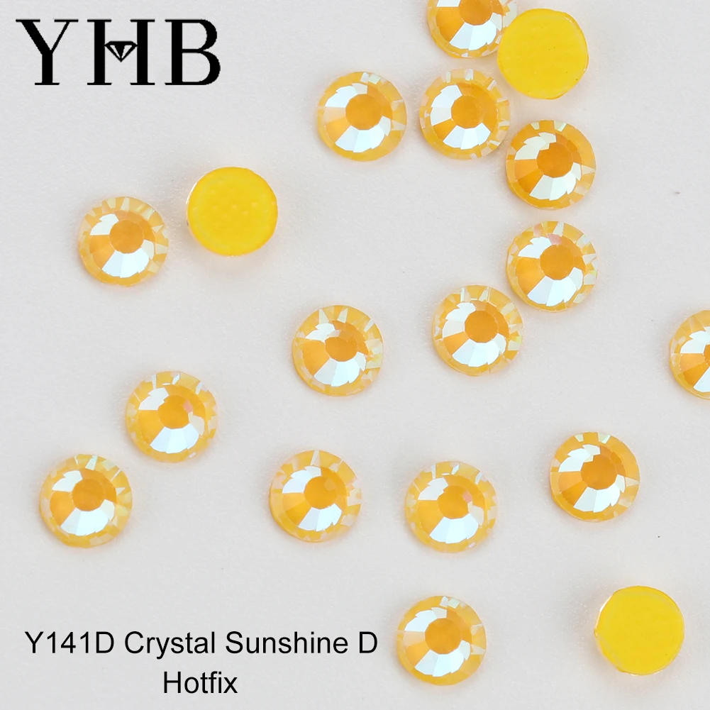 YHB Y107D ~ Y147D Nieuwe Ijzer Op Kristal Lak Delite Effecten Hot Fix Bloeddruk Steentjes Voor Schoenen Tassen Kledingstuk Nail Art DiY