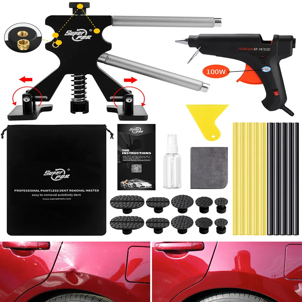 PDR Car Dent Repair Kit Auto Paintless Dent Removal Hand Tools Dent Puller Easy To Repair Fit All Kind Of Dent Damage Repair