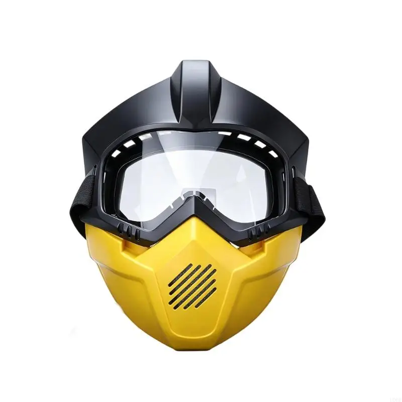 Anti Splash Full Face Protective Clear Lens Impacts Resistant Design Adjustable Straps Face Cover