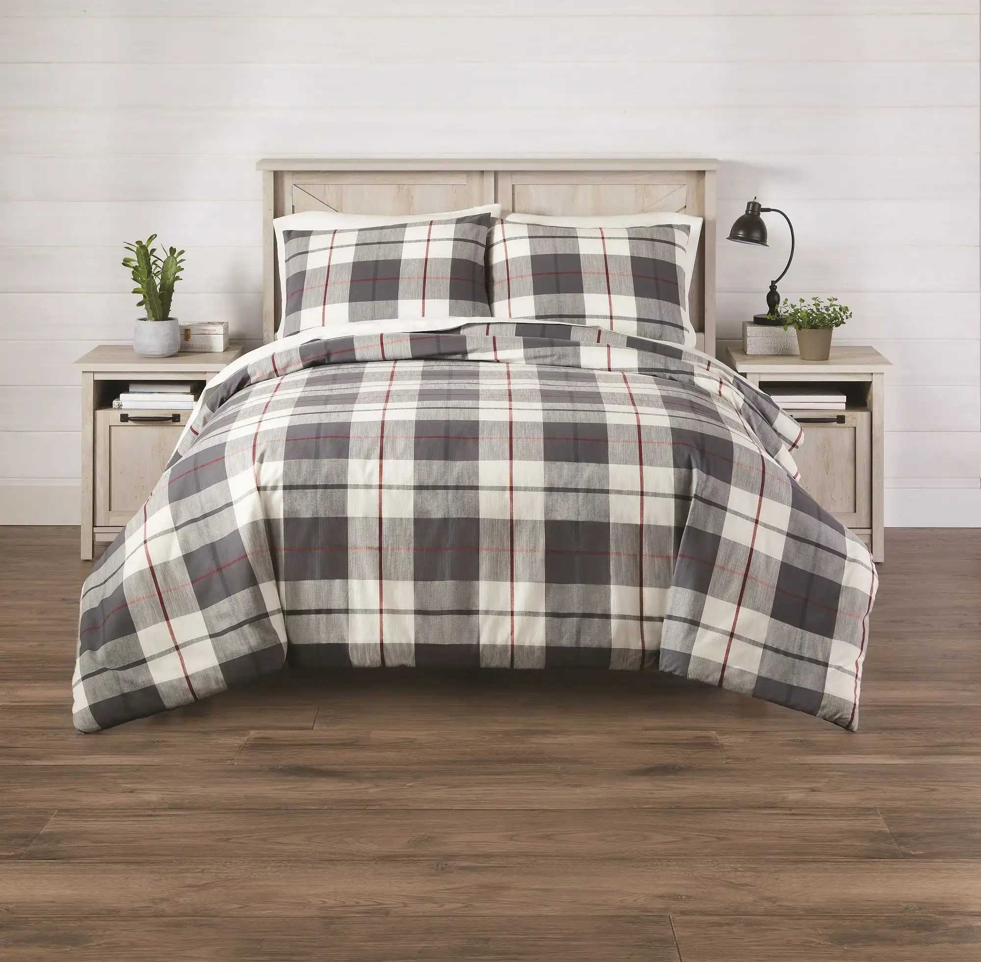 

Комплект одеял Homestead Plaid из 3 предметов, зеленый, полный/королева